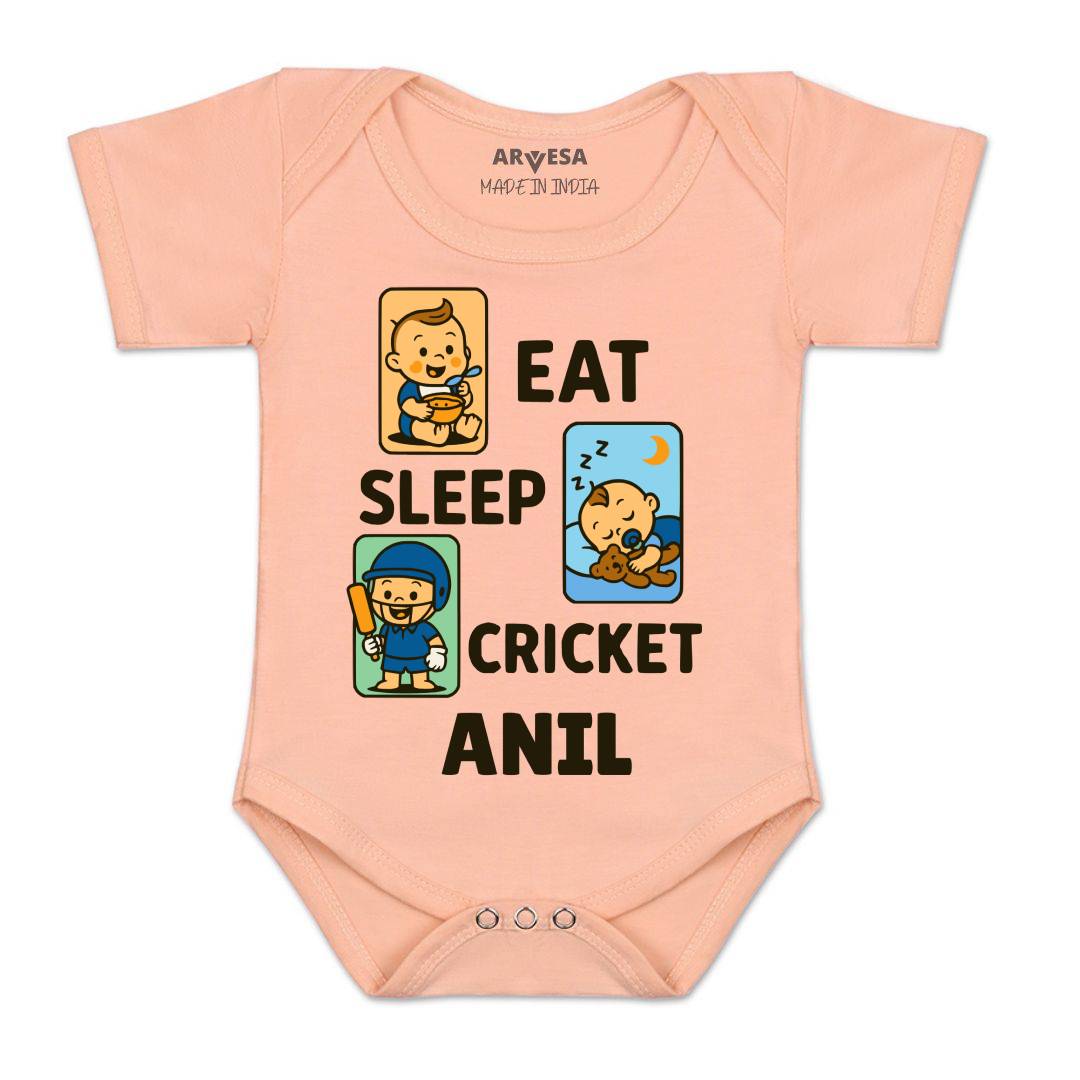 Arvesa Eat Sleep Cricket Baby Boy & Girl Dress