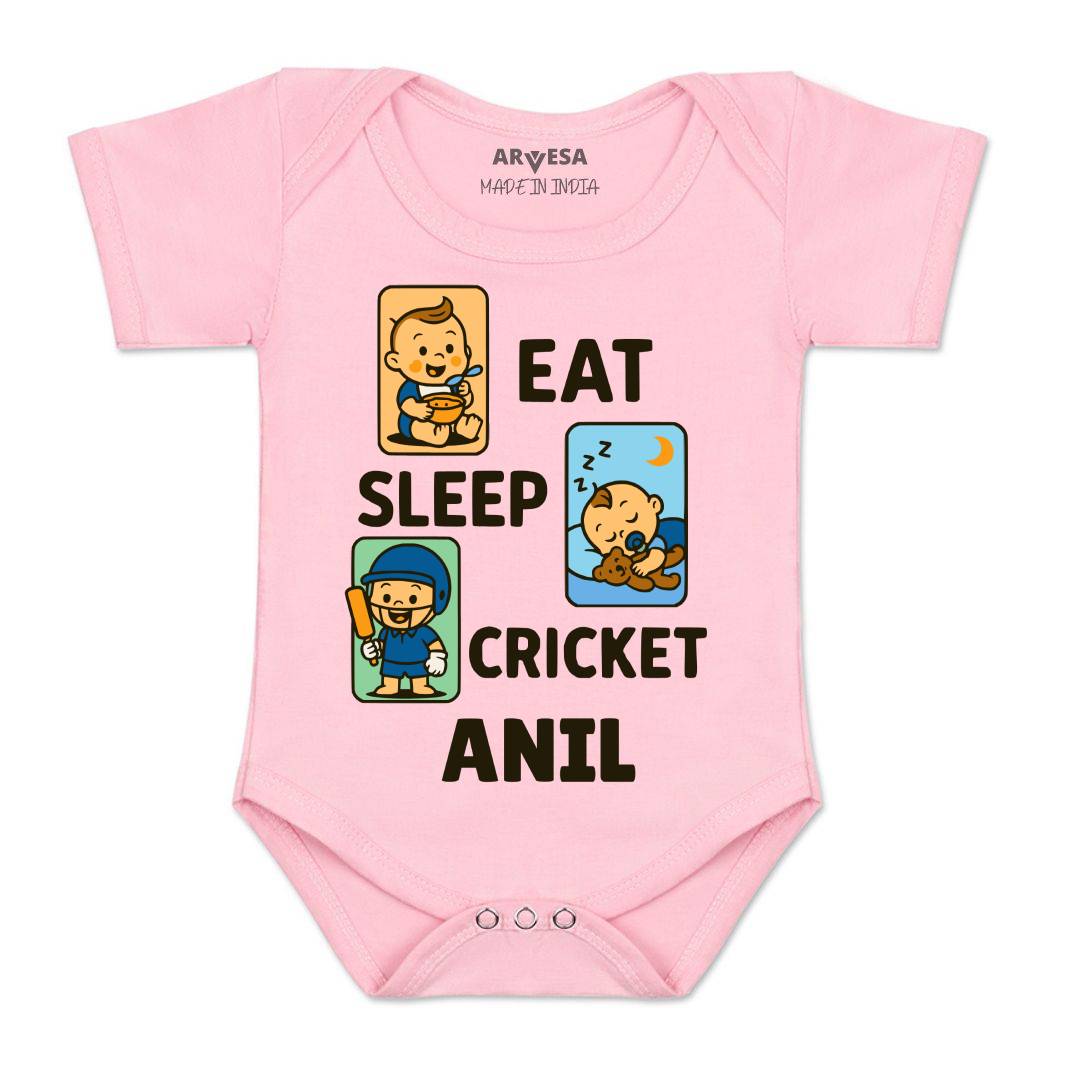 Arvesa Eat Sleep Cricket Baby Boy & Girl Dress
