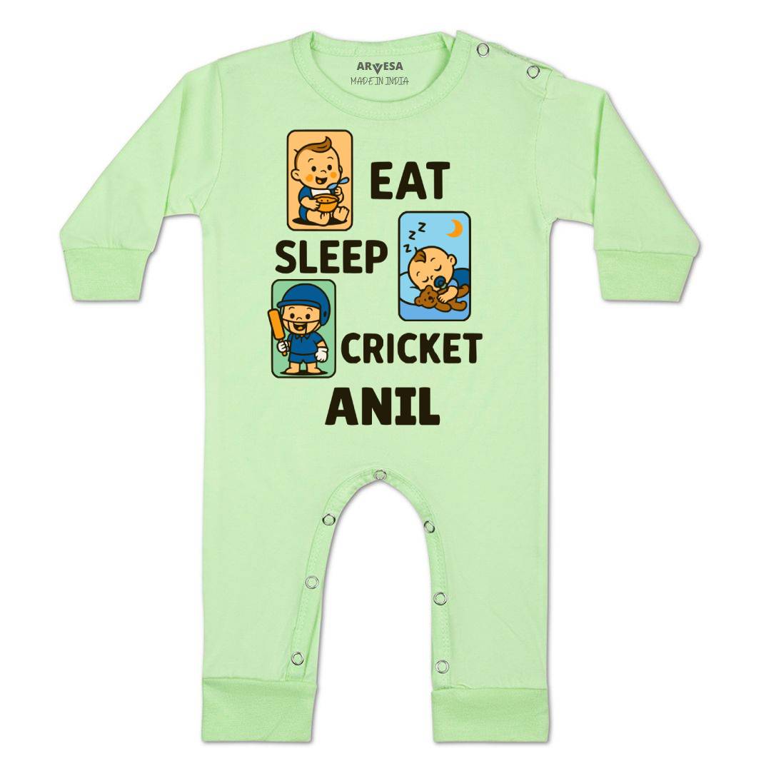 Arvesa Eat Sleep Cricket Baby Boy & Girl Dress