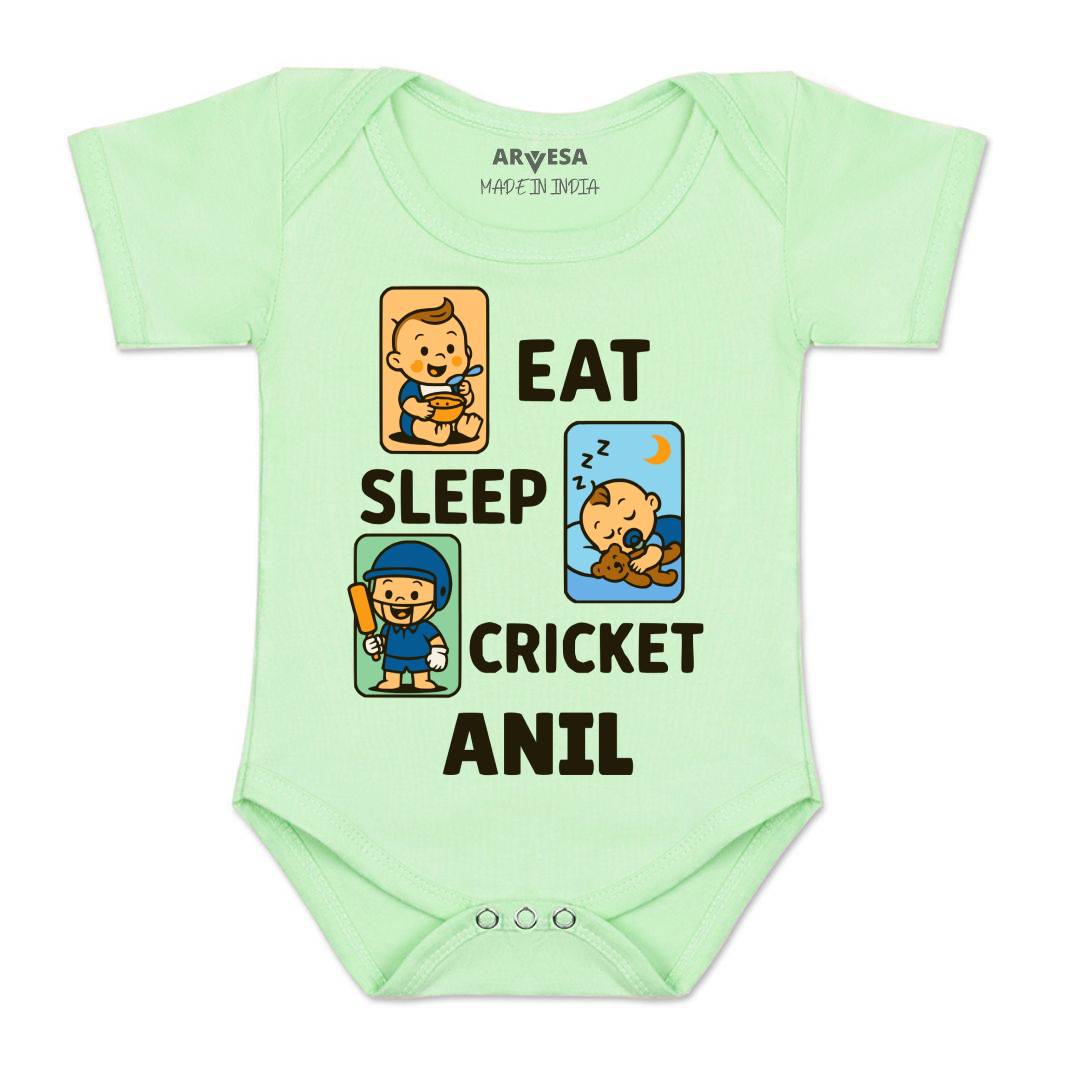 Arvesa Eat Sleep Cricket Baby Boy & Girl Dress