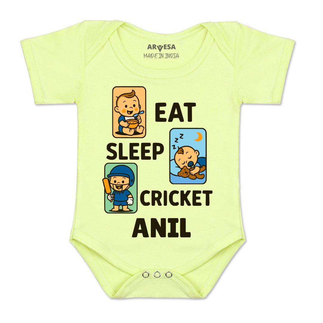 Arvesa Eat Sleep Cricket Baby Boy & Girl Dress