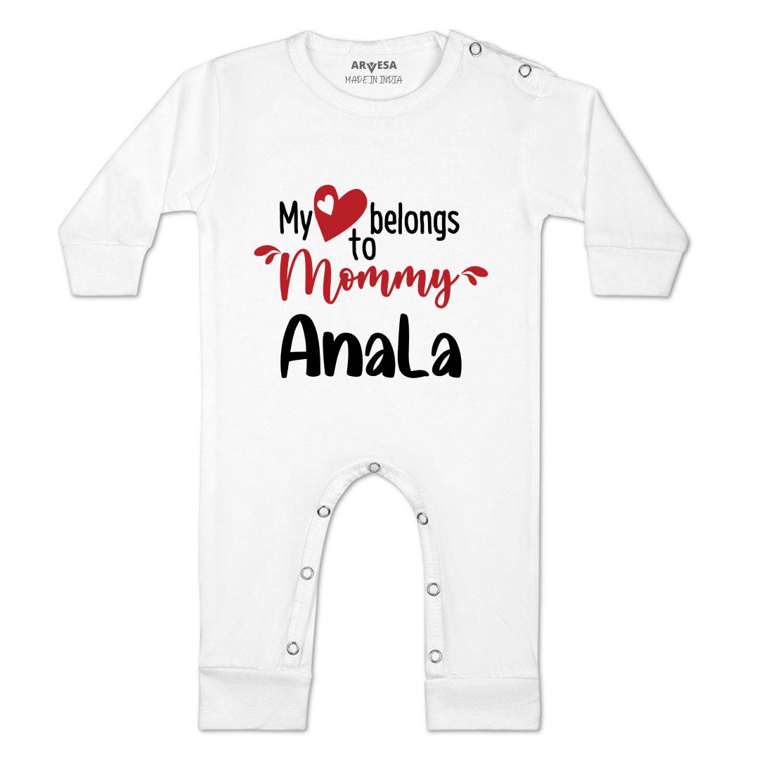 Arvesa My Heart Beling To Mommy Baby Boy & Girl Dress