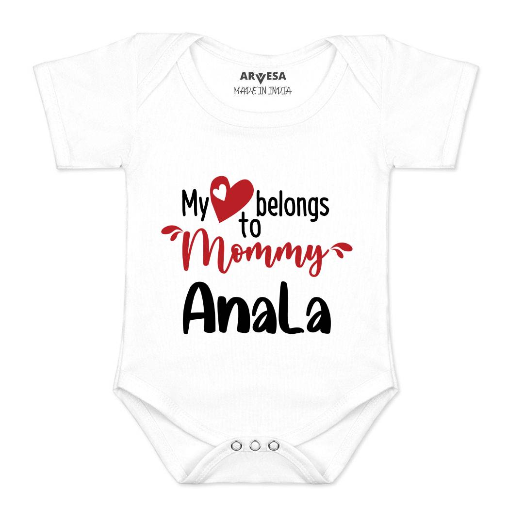 Arvesa My Heart Beling To Mommy Baby Boy & Girl Dress