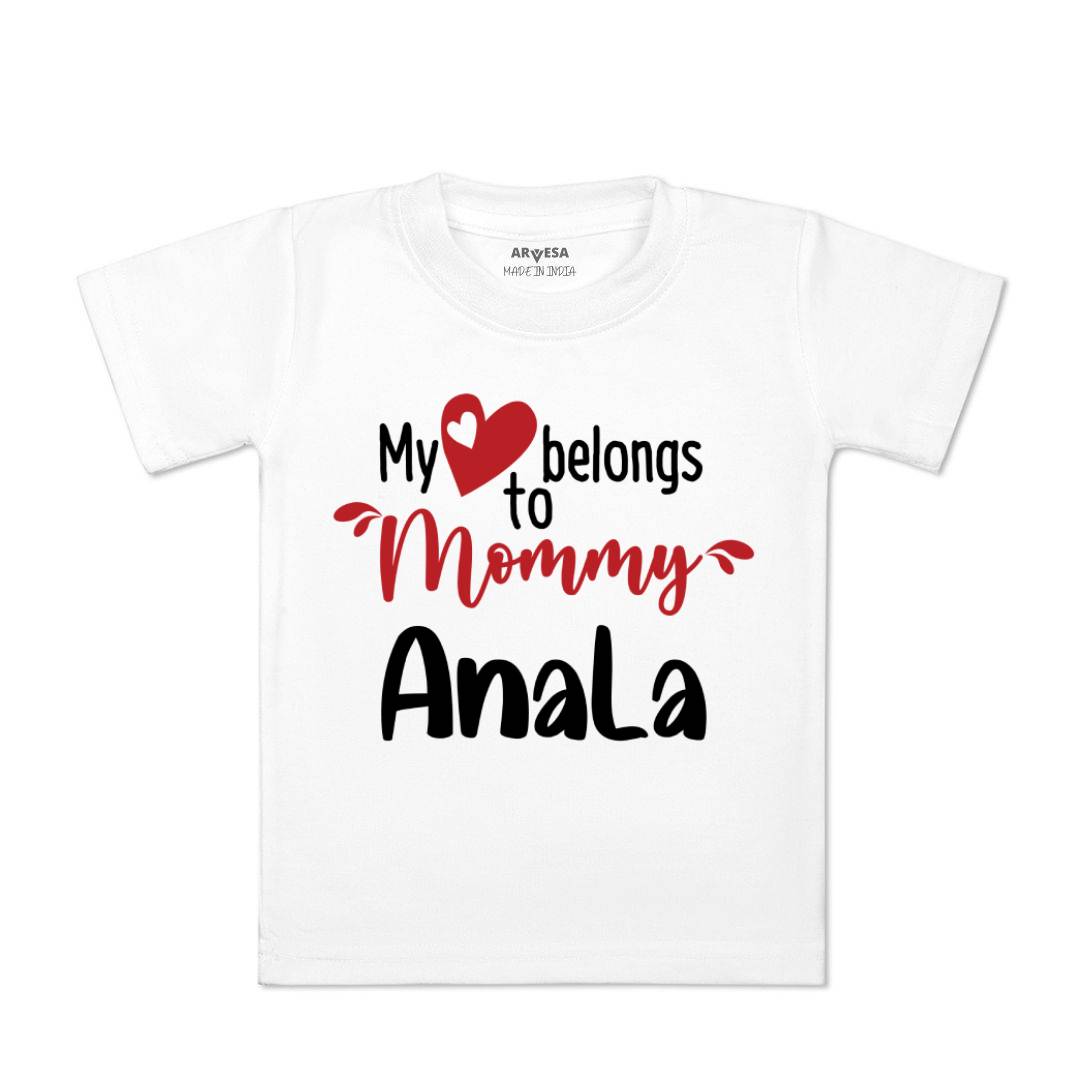 Arvesa My Heart Beling To Mommy Baby Boy & Girl Dress
