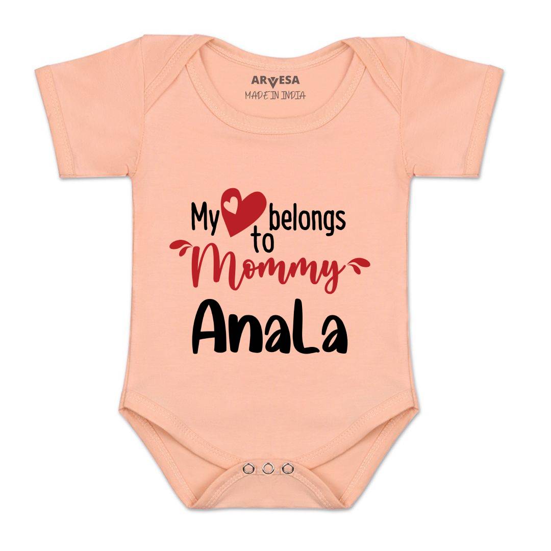 Arvesa My Heart Beling To Mommy Baby Boy & Girl Dress