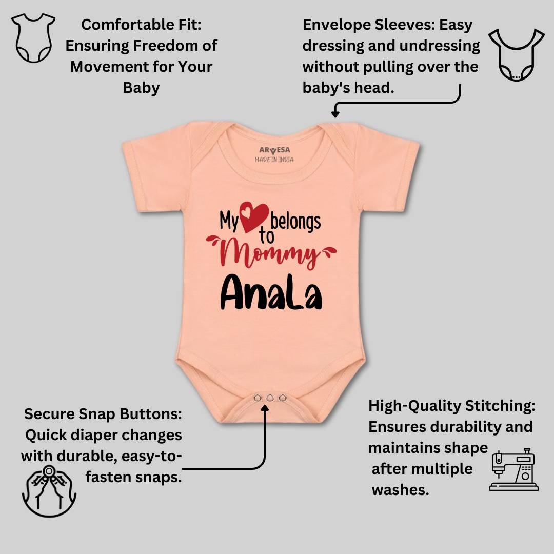 Arvesa My Heart Beling To Mommy Baby Boy & Girl Dress