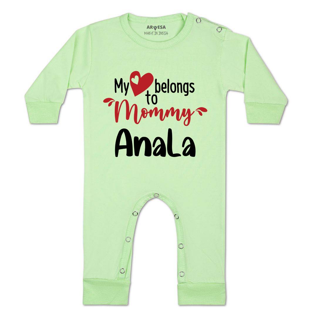 Arvesa My Heart Beling To Mommy Baby Boy & Girl Dress