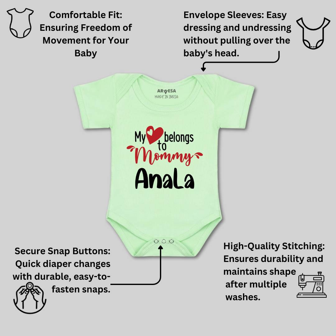Arvesa My Heart Beling To Mommy Baby Boy & Girl Dress
