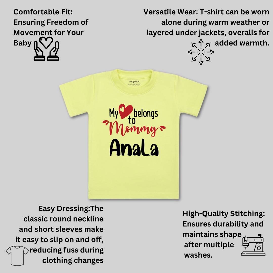 Arvesa My Heart Beling To Mommy Baby Boy & Girl Dress