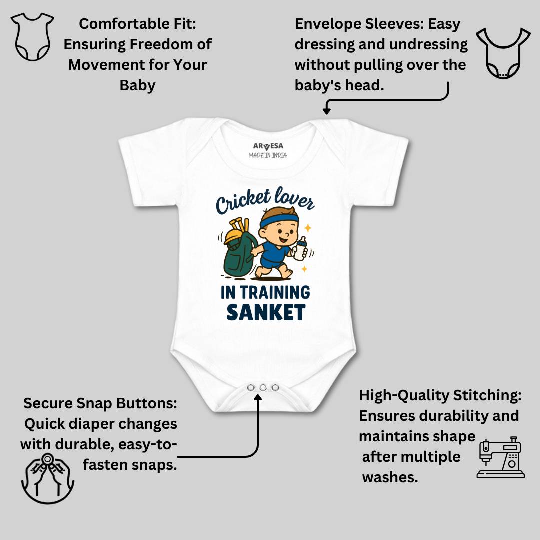 Arvesa Cricket Lover Baby Boy & Girl Dress