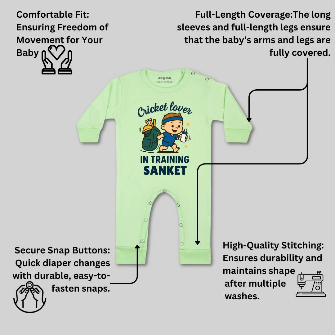 Arvesa Cricket Lover Baby Boy & Girl Dress