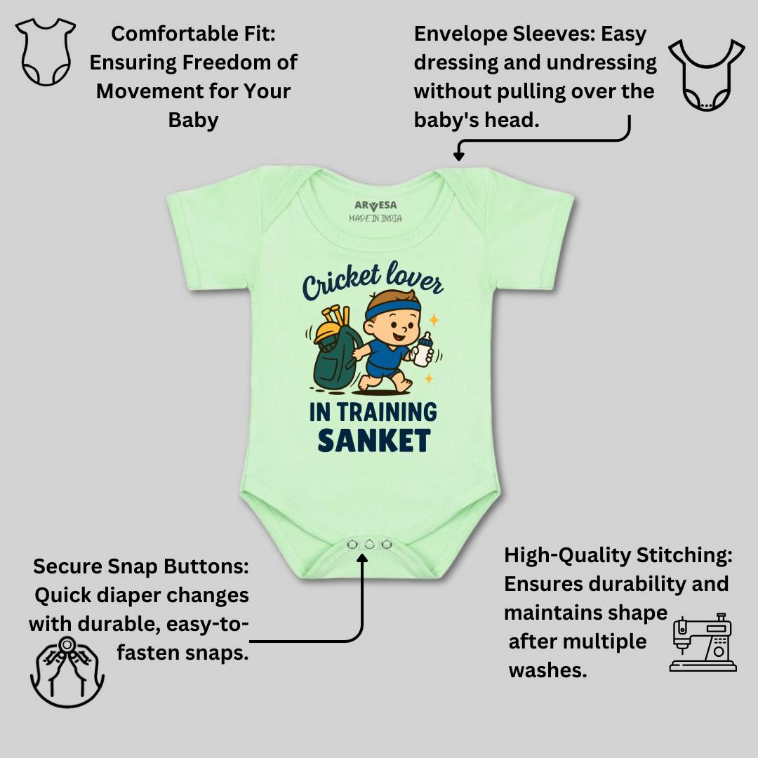 Arvesa Cricket Lover Baby Boy & Girl Dress