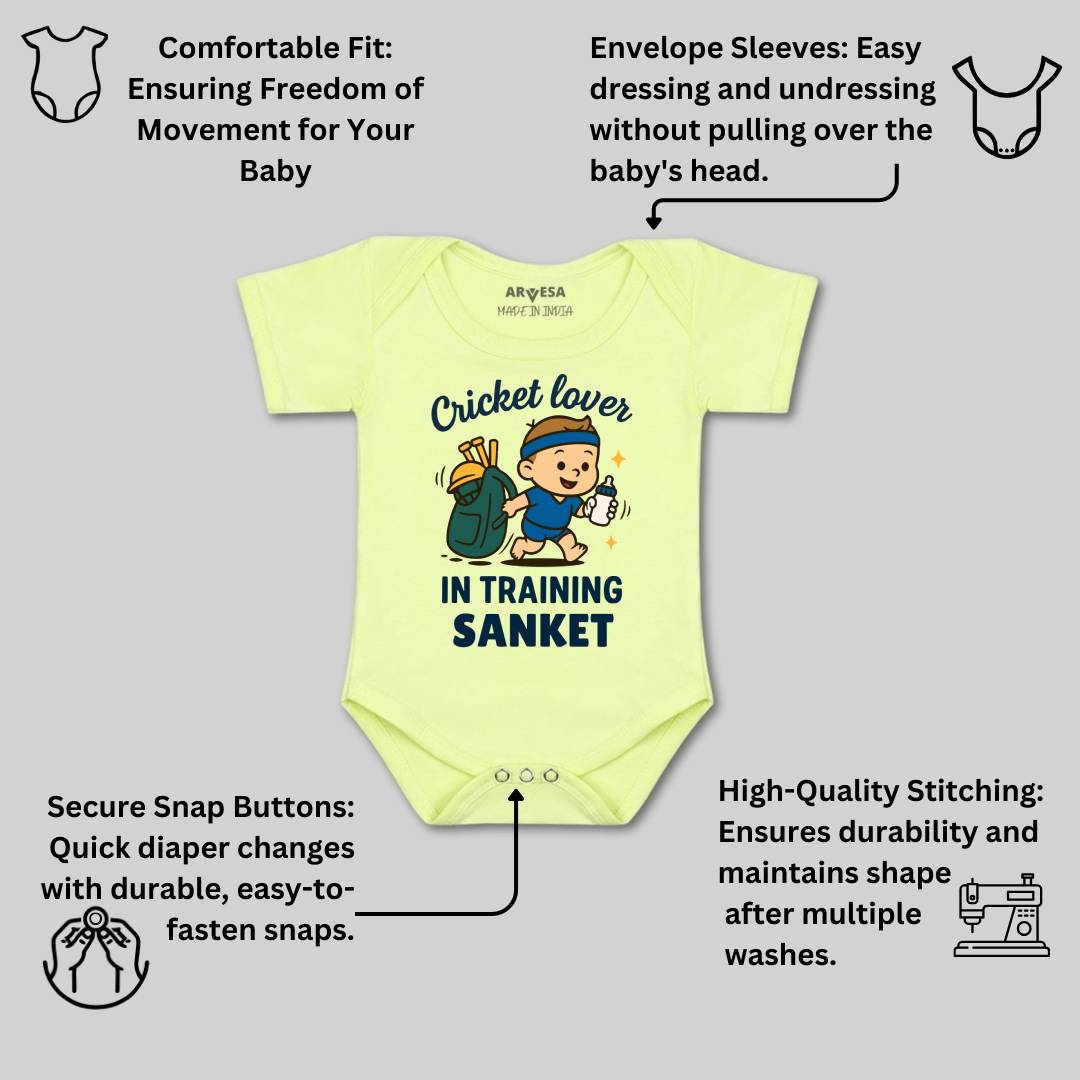Arvesa Cricket Lover Baby Boy & Girl Dress