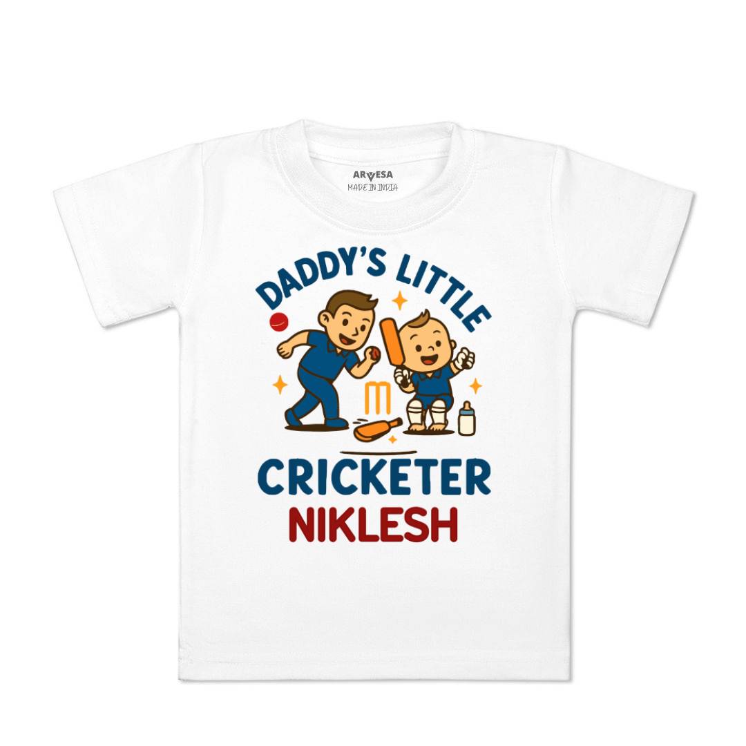 Arvesa Daddy Little Cricketer Baby Boy & Girl Dress