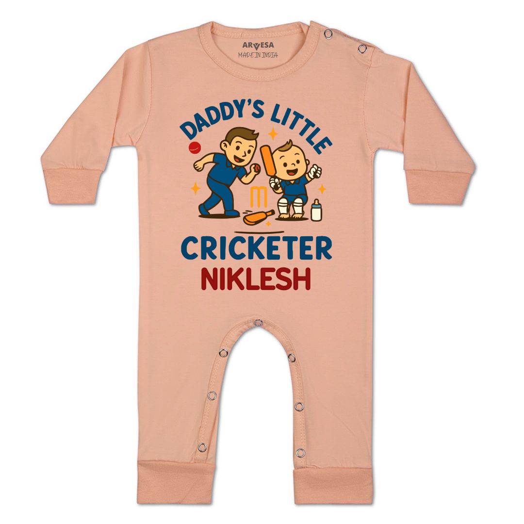 Arvesa Daddy Little Cricketer Baby Boy & Girl Dress