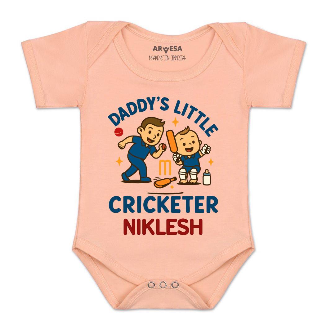 Arvesa Daddy Little Cricketer Baby Boy & Girl Dress