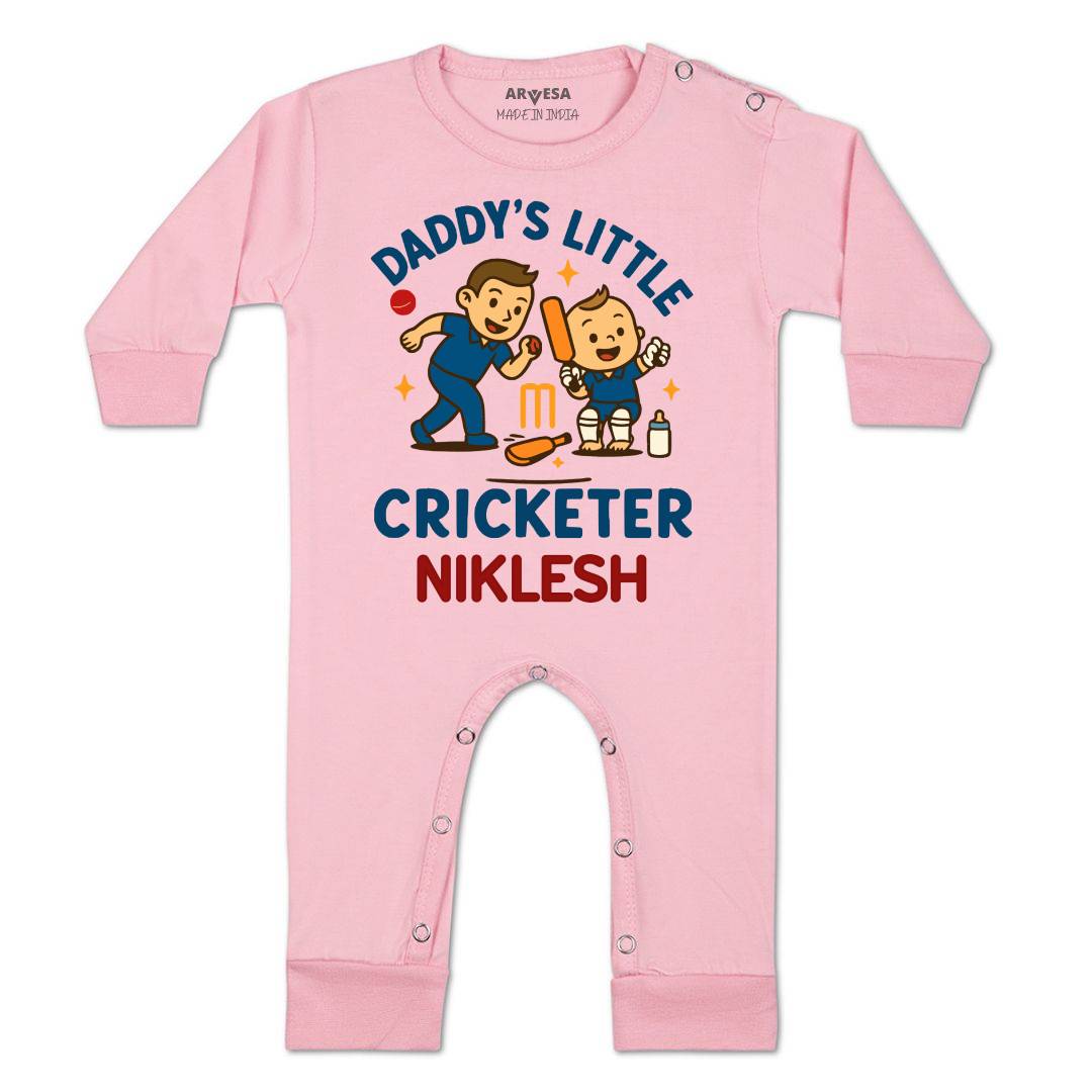 Arvesa Daddy Little Cricketer Baby Boy & Girl Dress