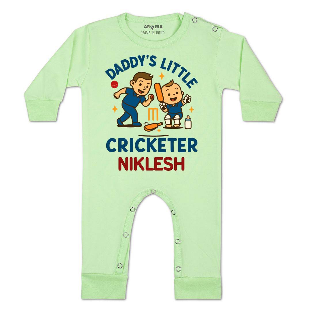 Arvesa Daddy Little Cricketer Baby Boy & Girl Dress
