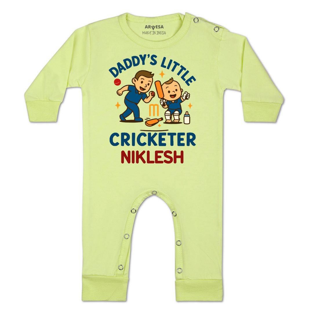 Arvesa Daddy Little Cricketer Baby Boy & Girl Dress