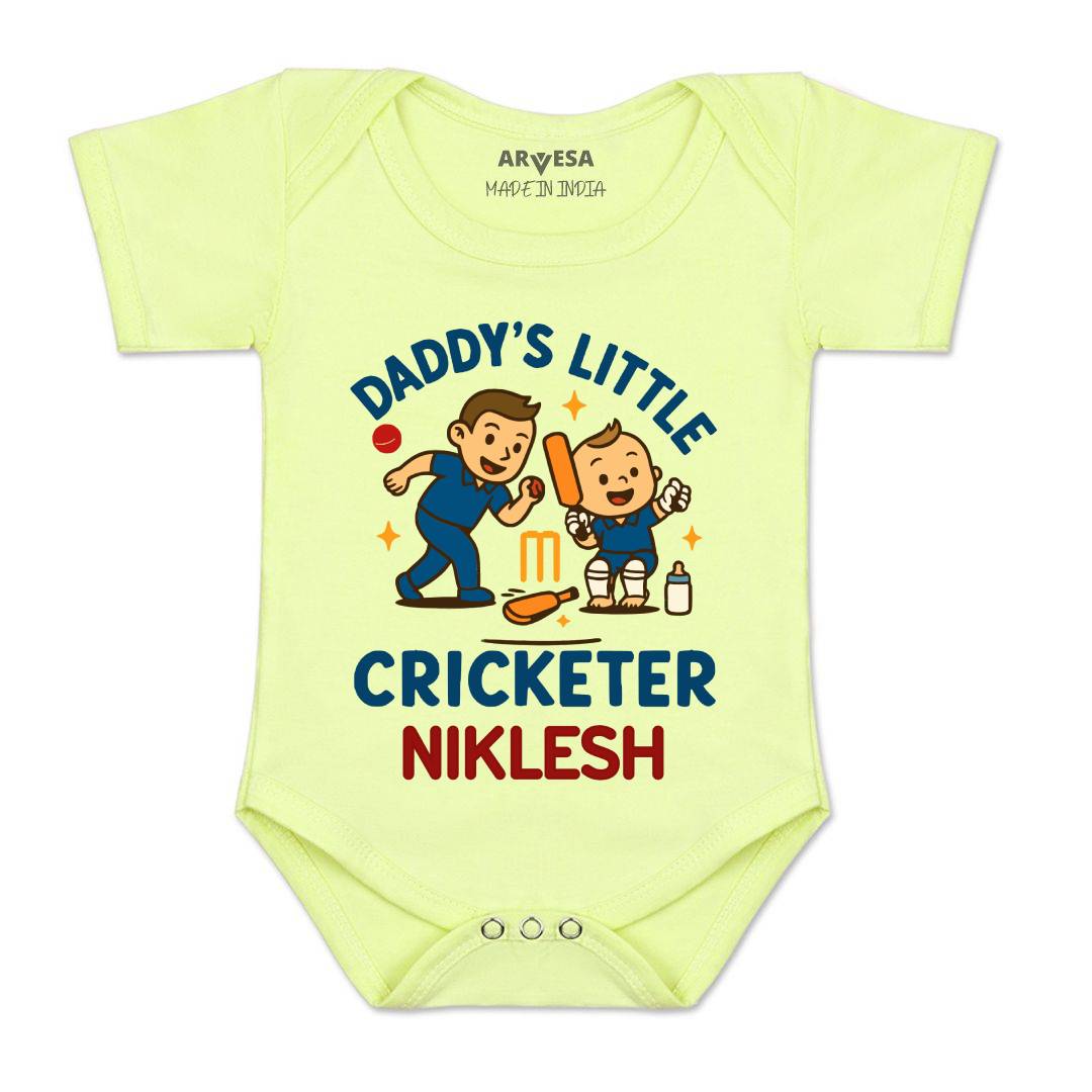 Arvesa Daddy Little Cricketer Baby Boy & Girl Dress