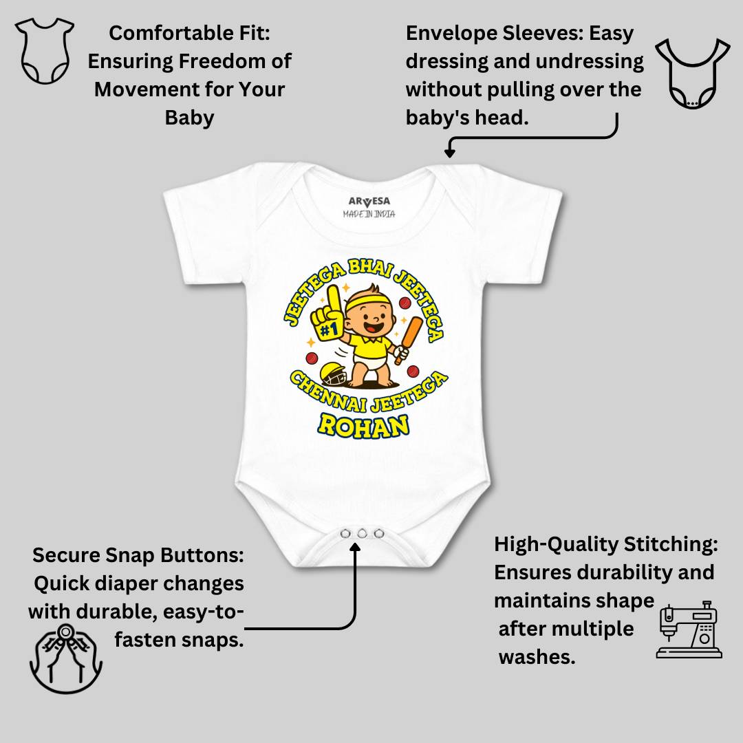 Arvesa Jeetega Bhai Jeetega Chennai Jeetega Baby Boy & Girl Dress
