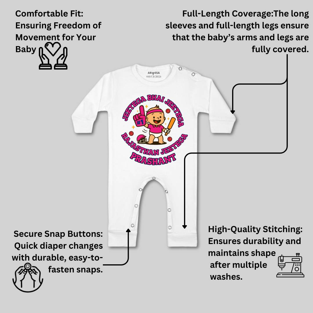 Arvesa Jeetega Bhai Jeetega Rajasthan Jeetega Baby Boy & Girl Dress