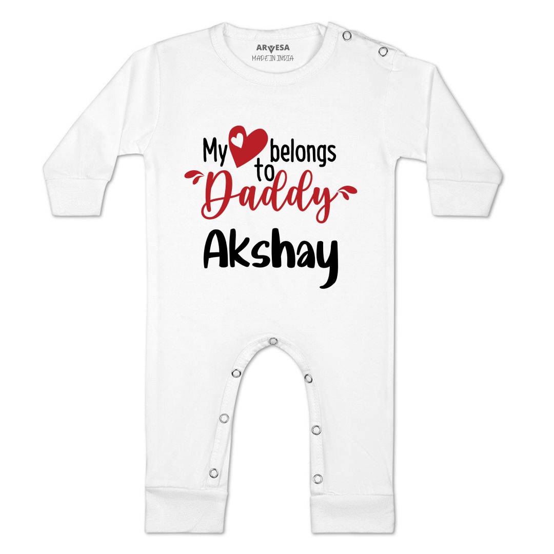 Arvesa My Heart Belong to Daddy Baby Boy & Girl Dress