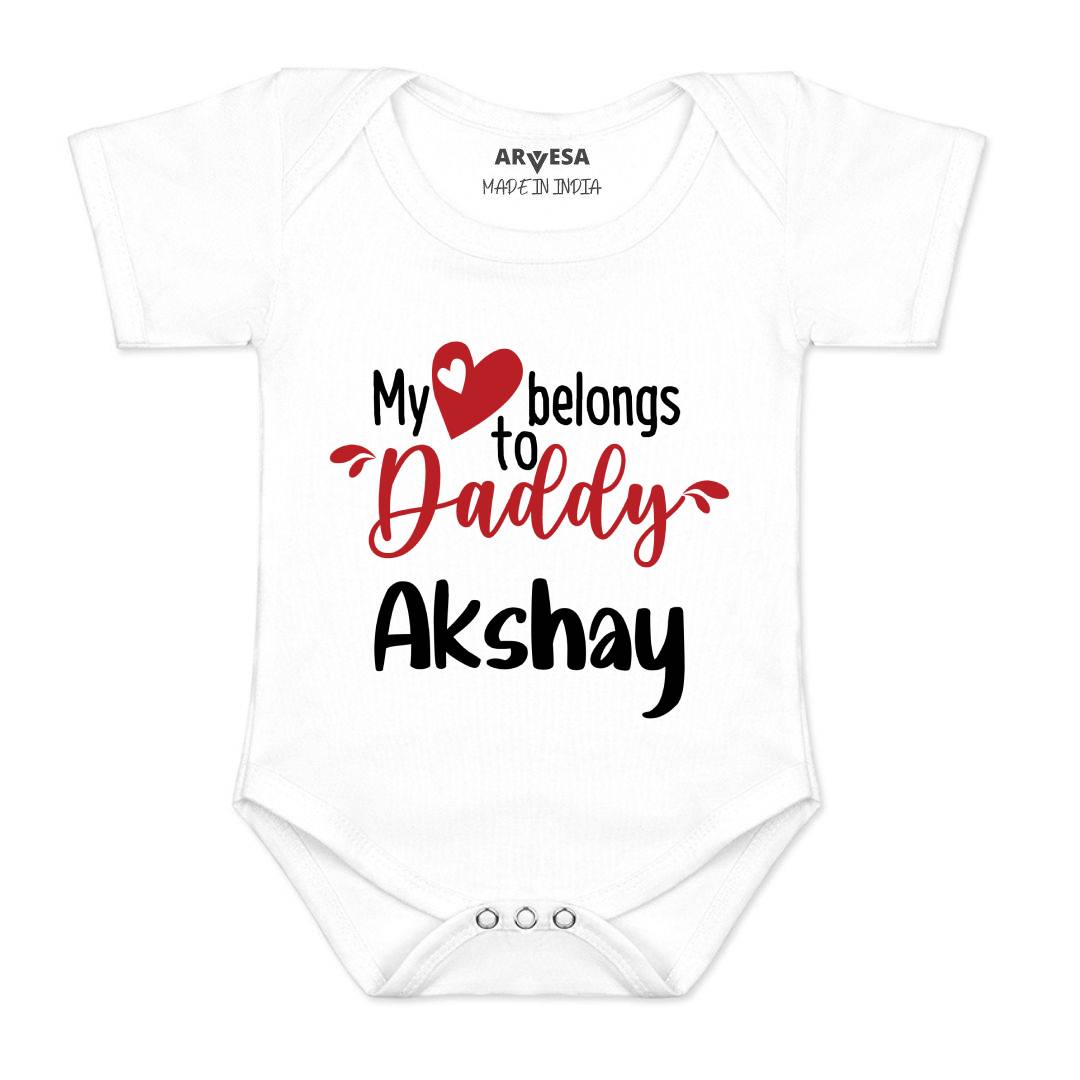 Arvesa My Heart Belong to Daddy Baby Boy & Girl Dress
