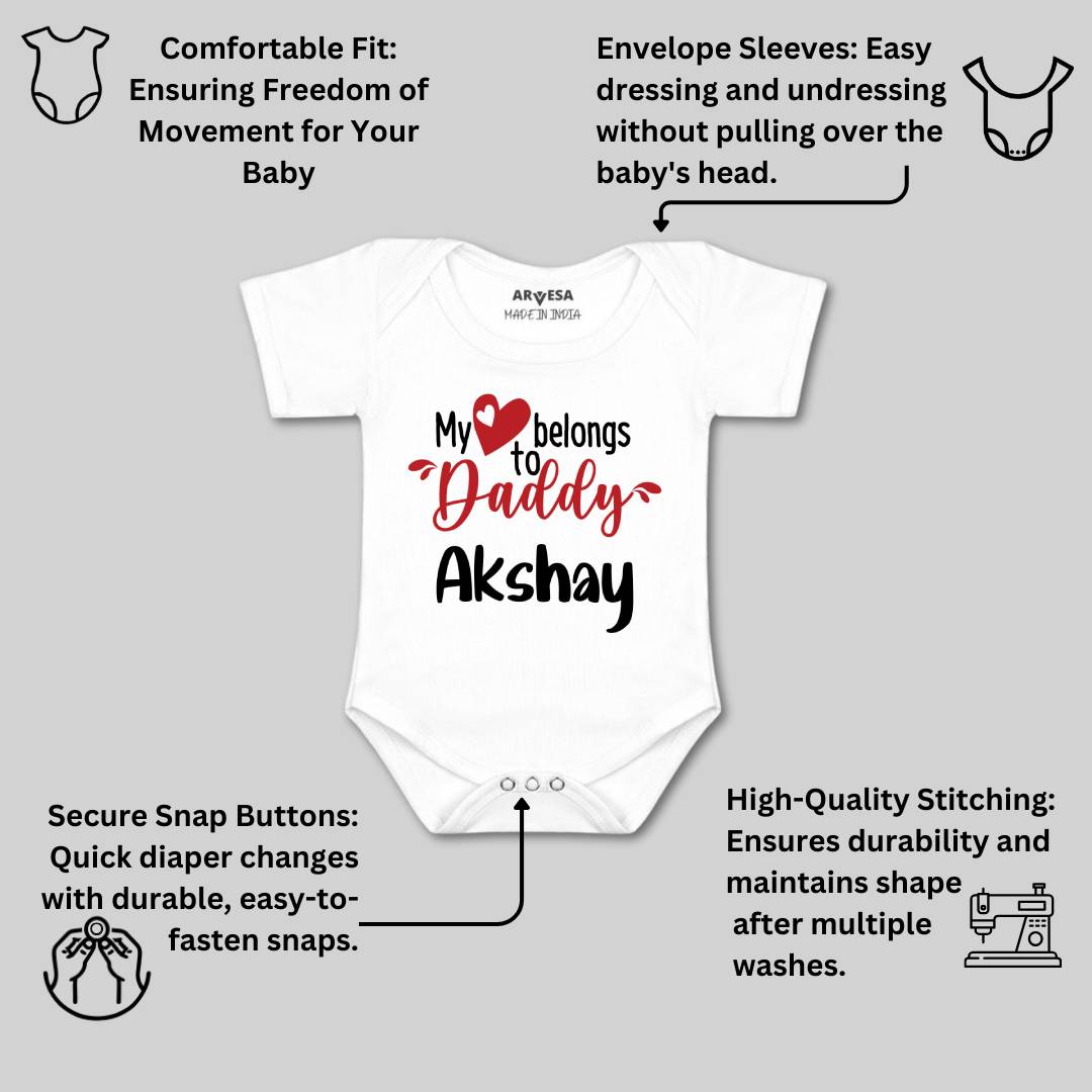Arvesa My Heart Belong to Daddy Baby Boy & Girl Dress