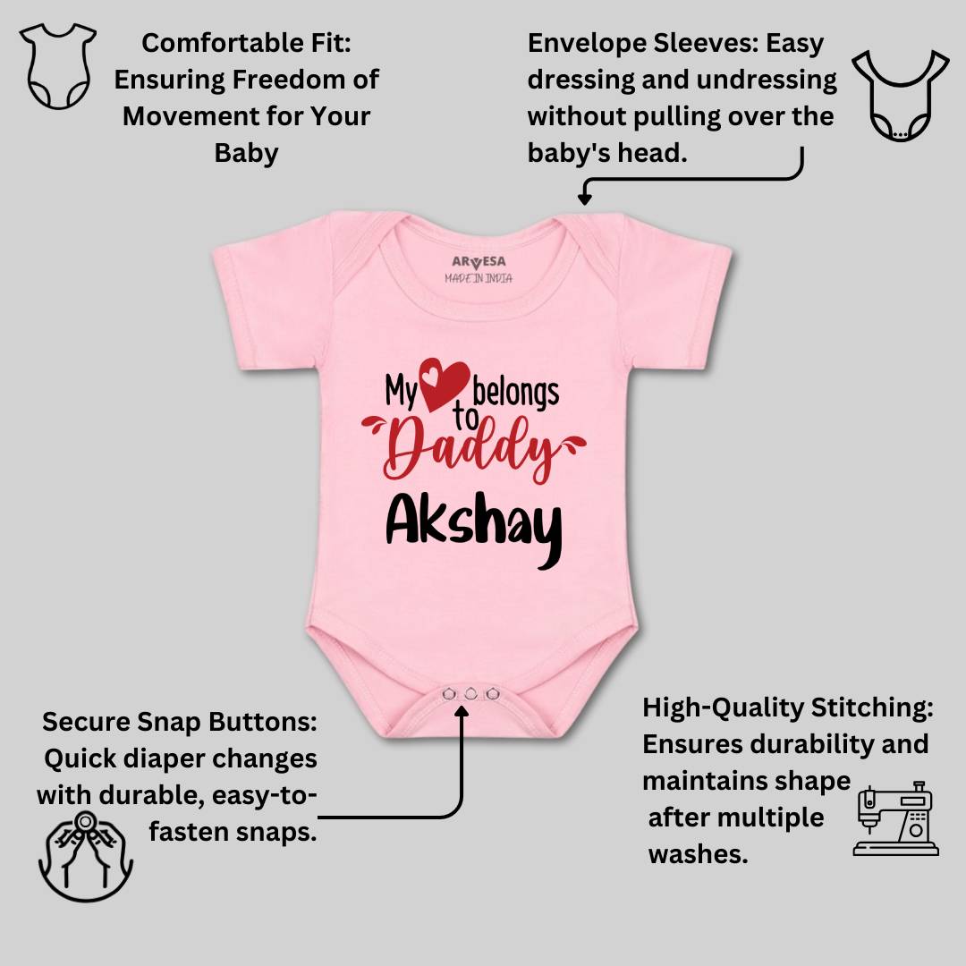 Arvesa My Heart Belong to Daddy Baby Boy & Girl Dress