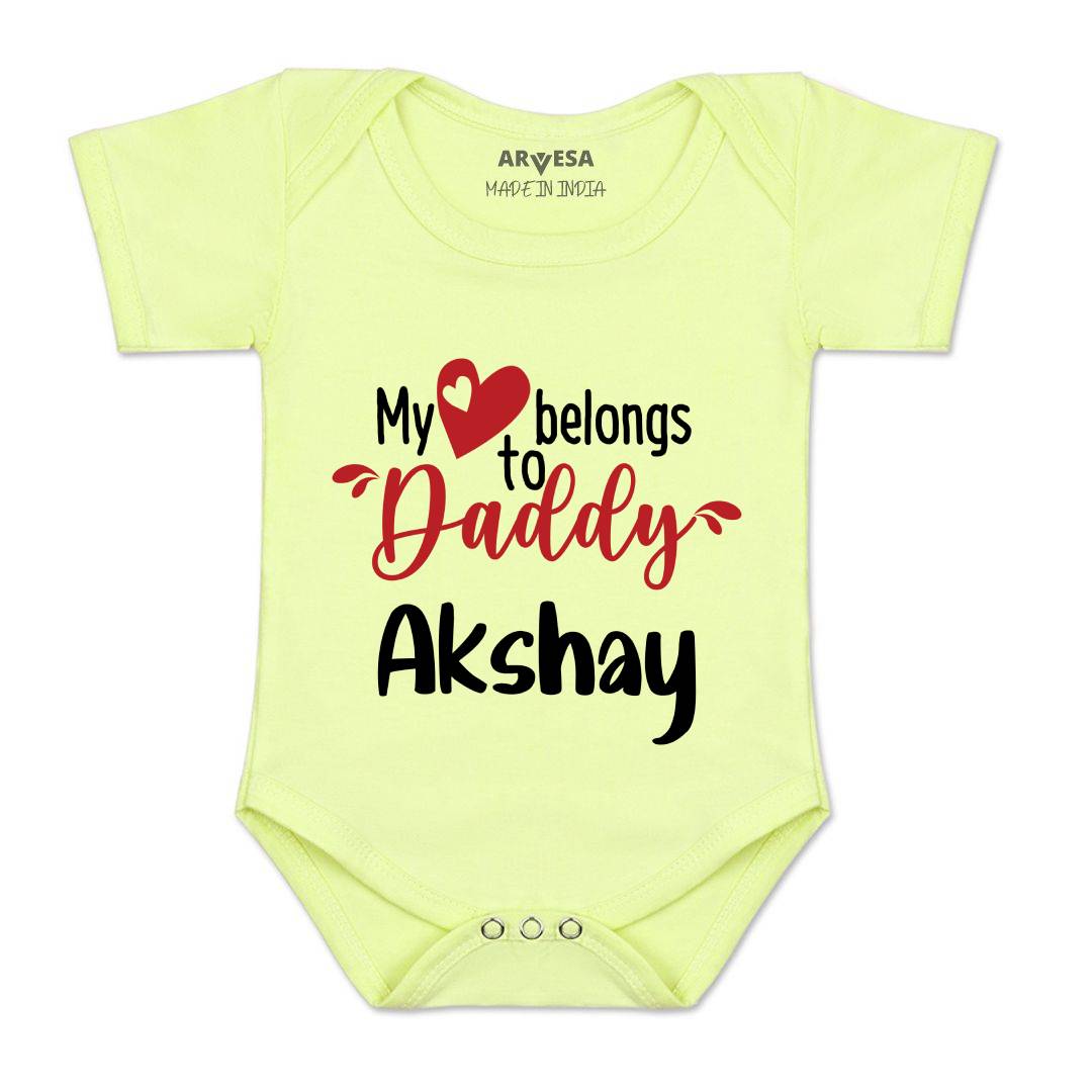 Arvesa My Heart Belong to Daddy Baby Boy & Girl Dress