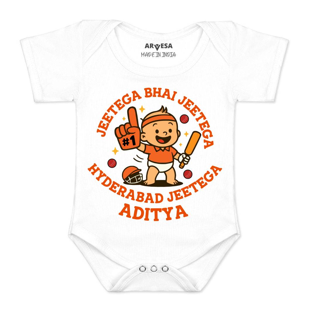 Arvesa Jeetega Bhai Jeetega Hyderabad Jeetega Baby Boy & Girl Dress