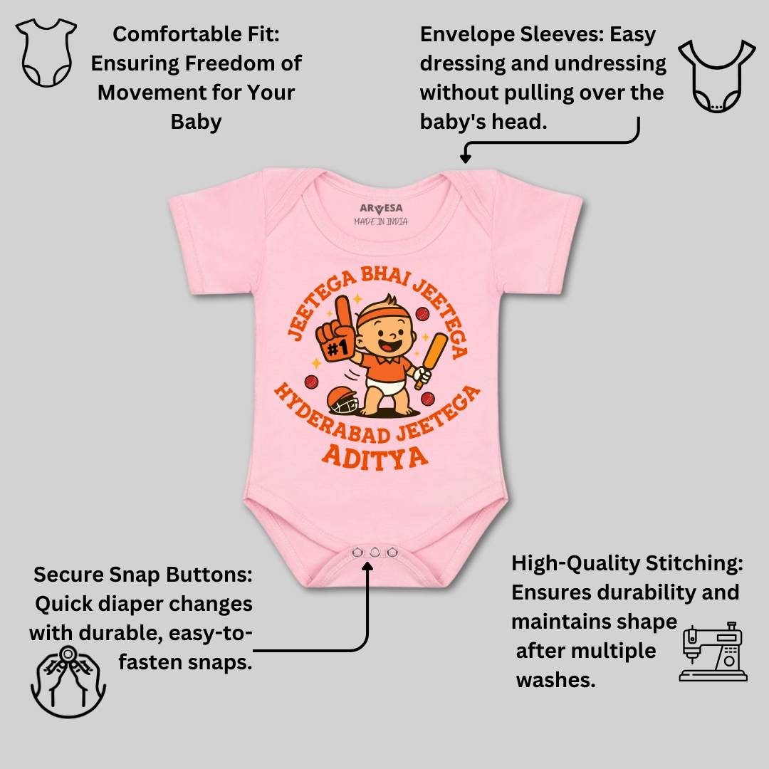 Arvesa Jeetega Bhai Jeetega Hyderabad Jeetega Baby Boy & Girl Dress