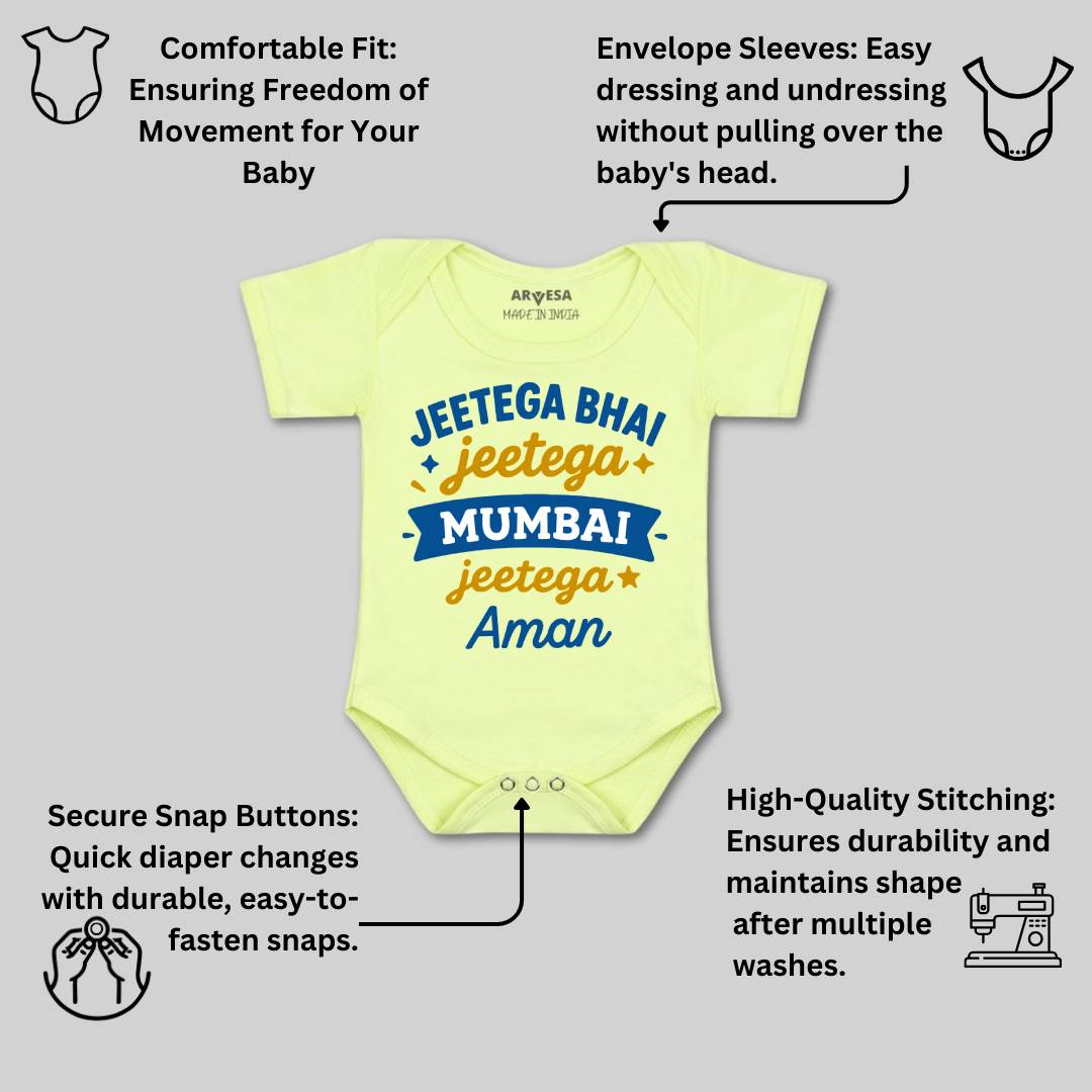 Arvesa Jeetega Bhai Jeetega Mumbai Jeetega Baby Boy & Girl Dress