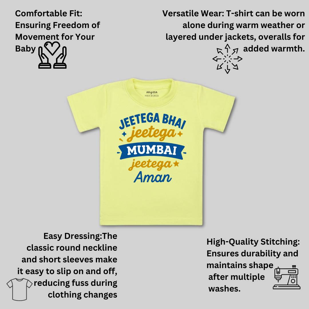 Arvesa Jeetega Bhai Jeetega Mumbai Jeetega Baby Boy & Girl Dress