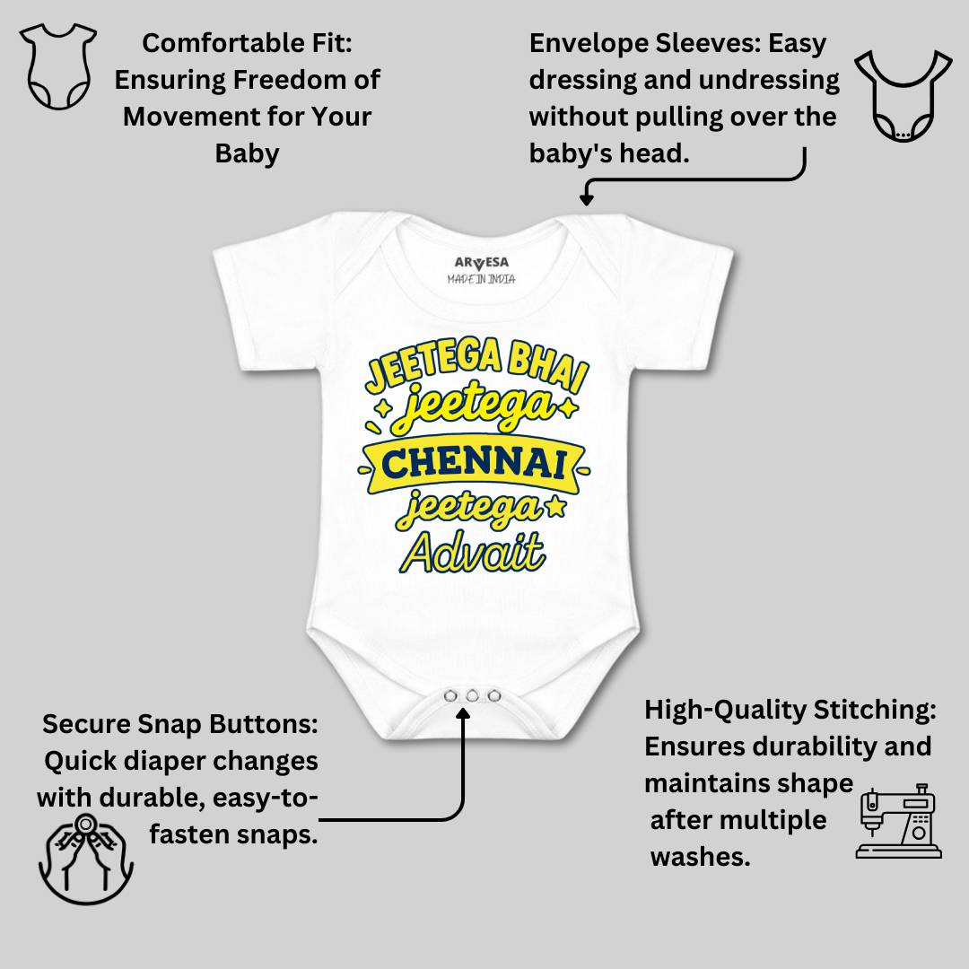 Arvesa Jeetega Bhai Jeetega Chennai Jeetega Baby Boy & Girl Dress