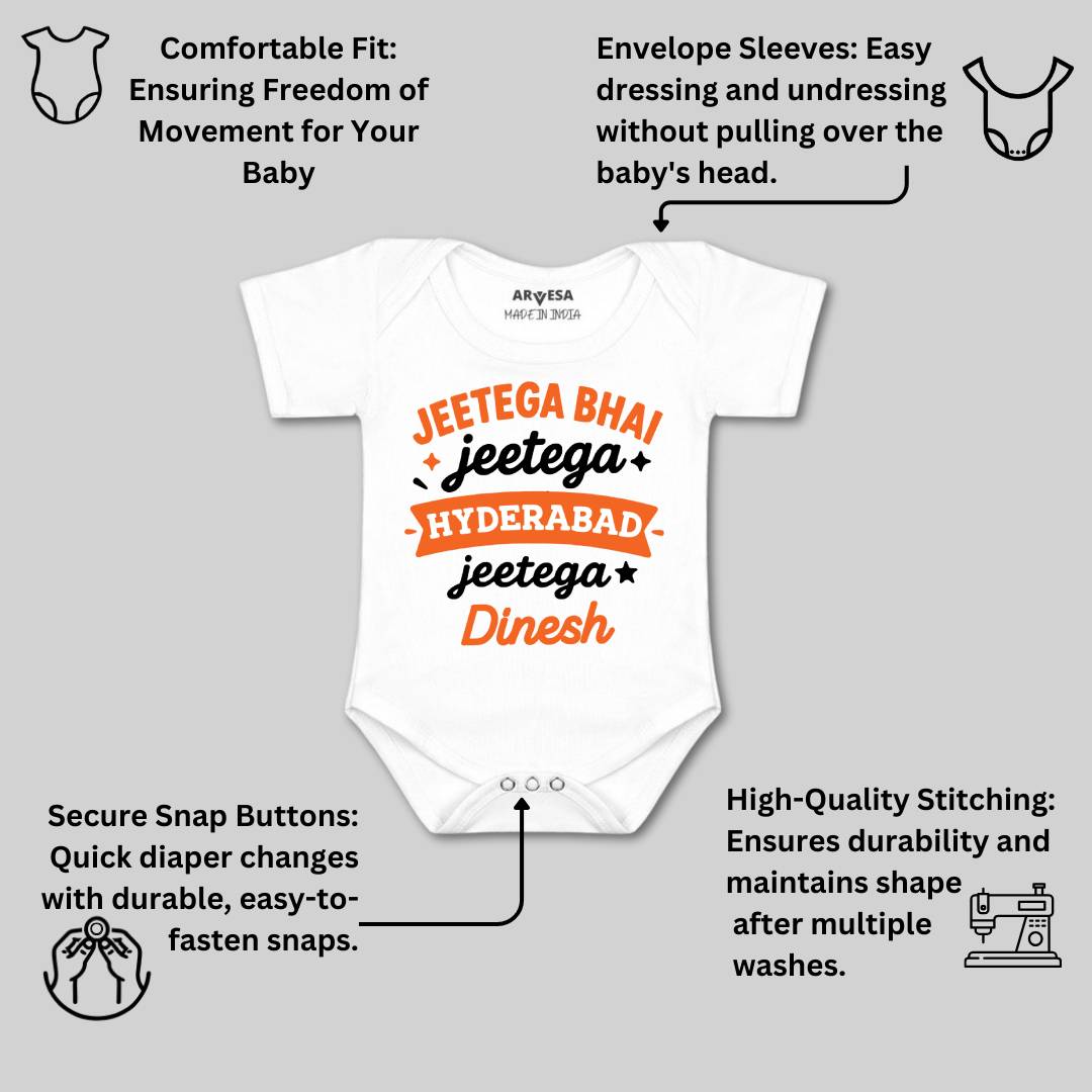 Arvesa Jeetega Bhai Jeetega Hyderabad Jeetega Baby Boy & Girl Dress