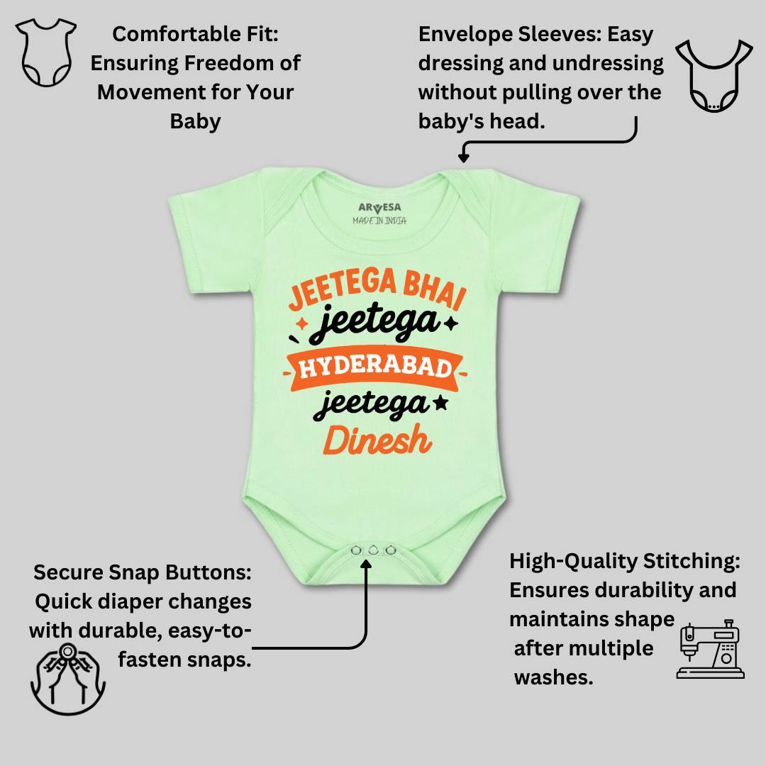 Arvesa Jeetega Bhai Jeetega Hyderabad Jeetega Baby Boy & Girl Dress