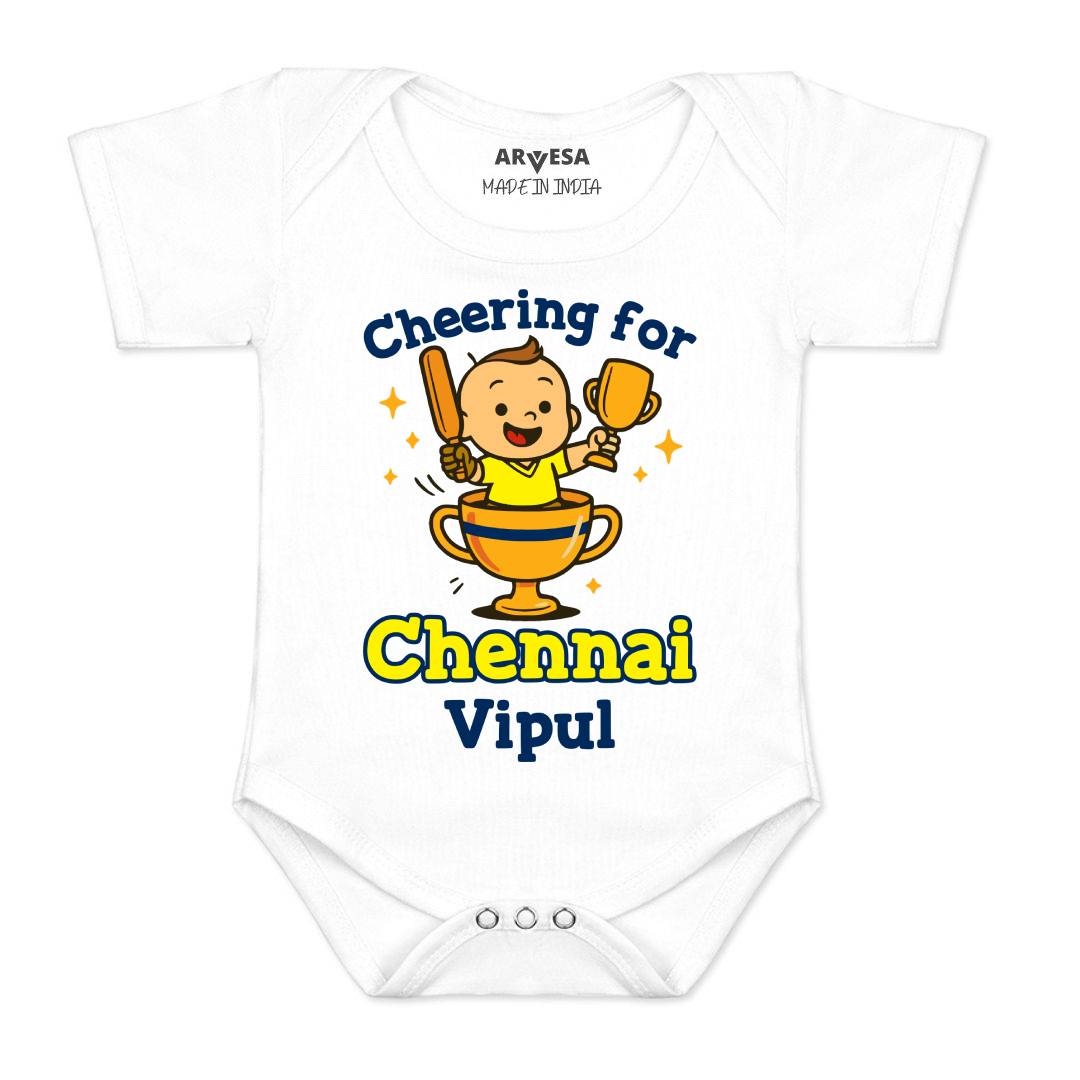 Arvesa Cheering For Chennai Baby Boy & Girl Dress