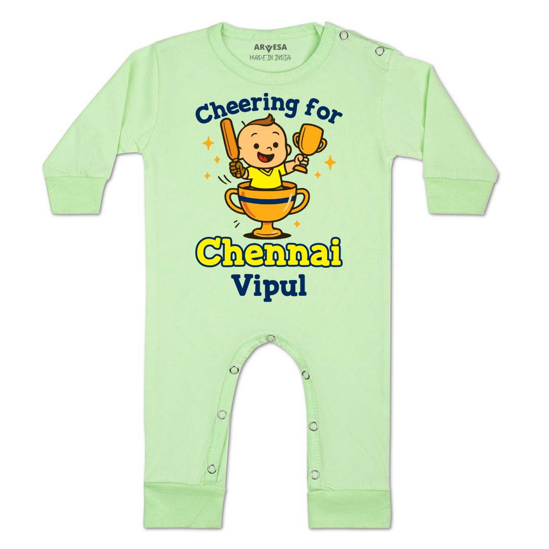 Arvesa Cheering For Chennai Baby Boy & Girl Dress