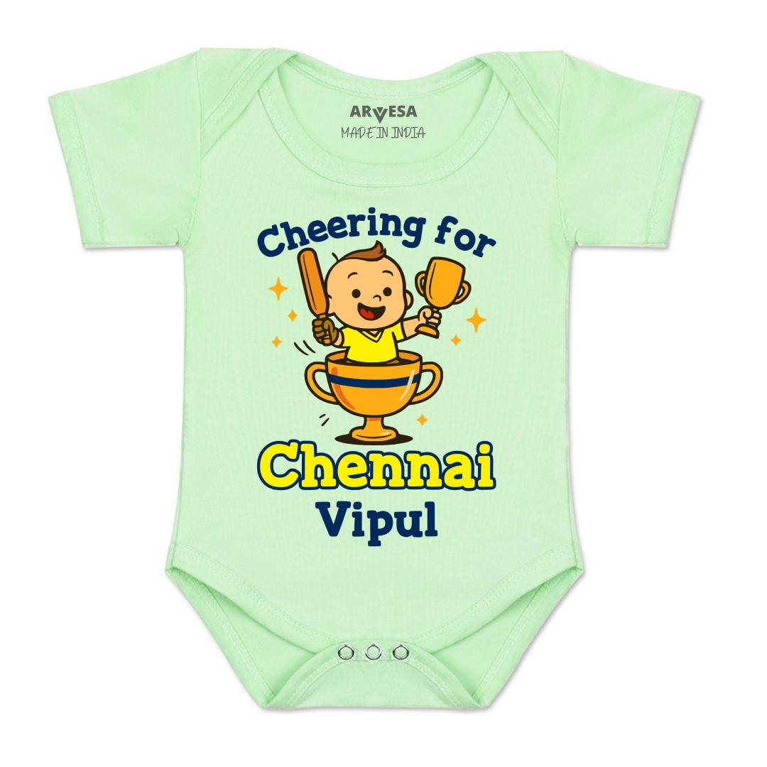 Arvesa Cheering For Chennai Baby Boy & Girl Dress