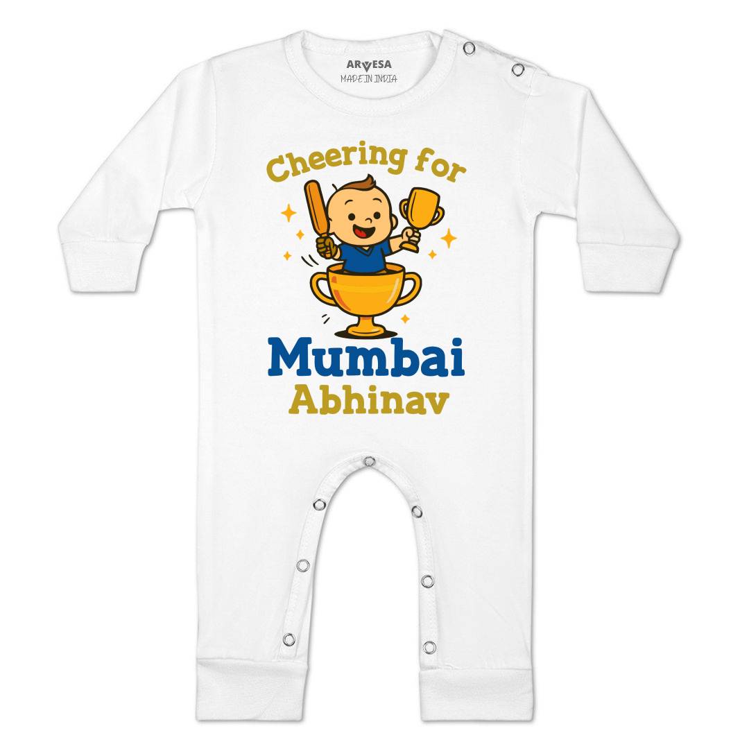 Arvesa Cheering For Mumbai Baby Boy & Girl Dress