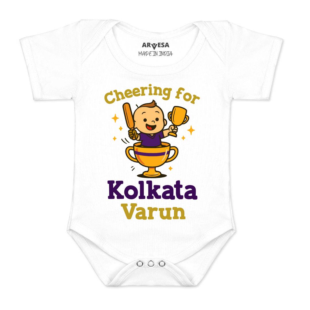 Arvesa Cheering For Kolkata Baby Boy & Girl Dress