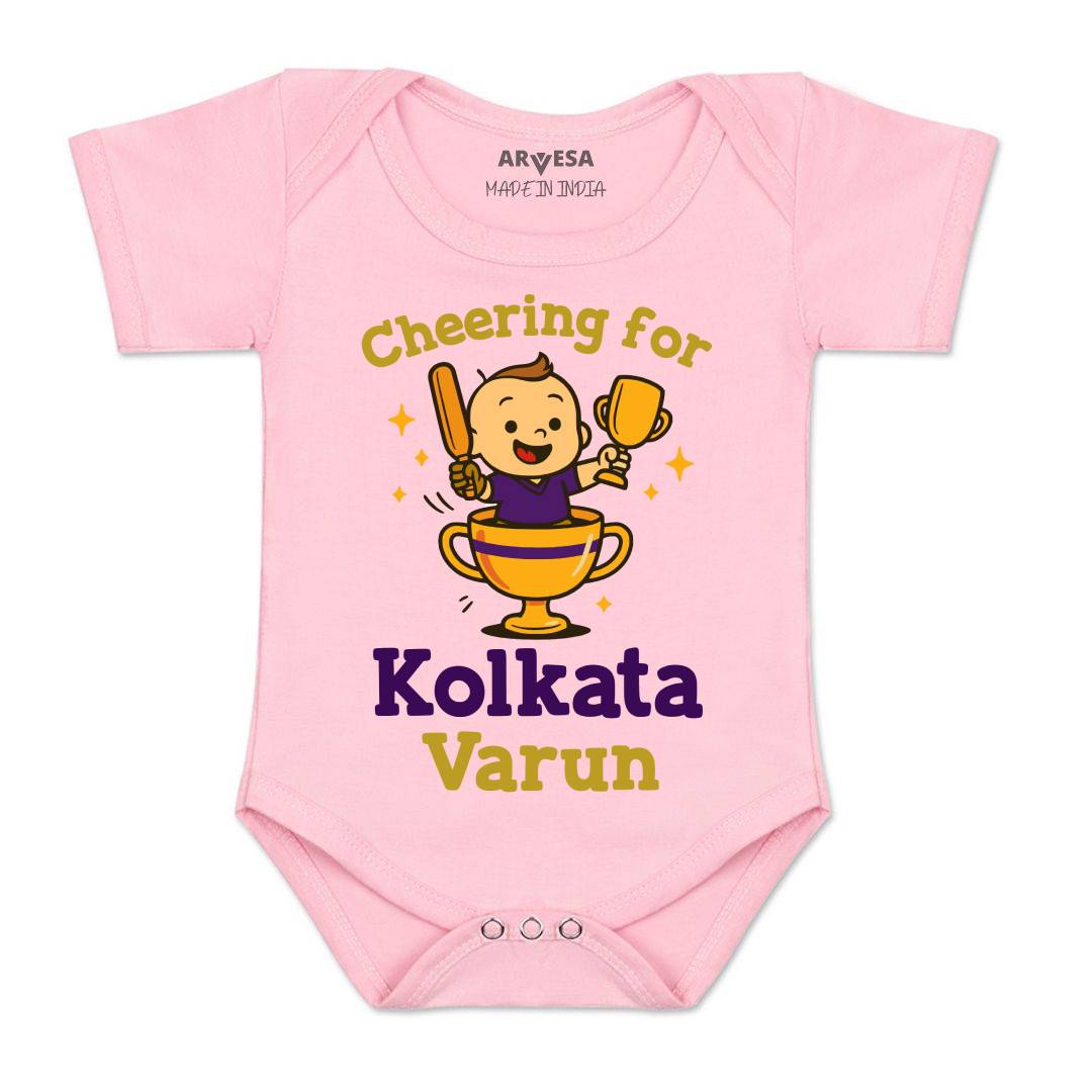Arvesa Cheering For Kolkata Baby Boy & Girl Dress