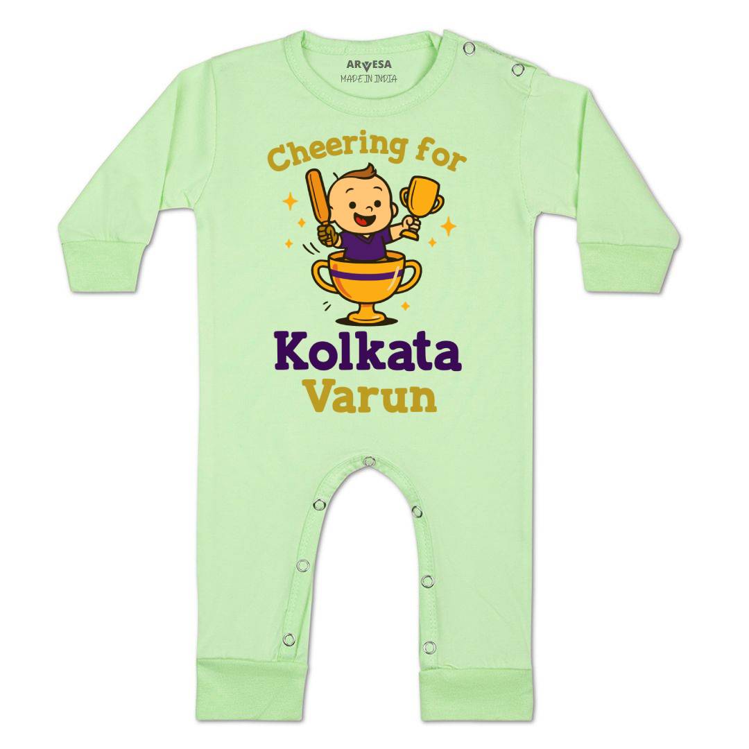 Arvesa Cheering For Kolkata Baby Boy & Girl Dress