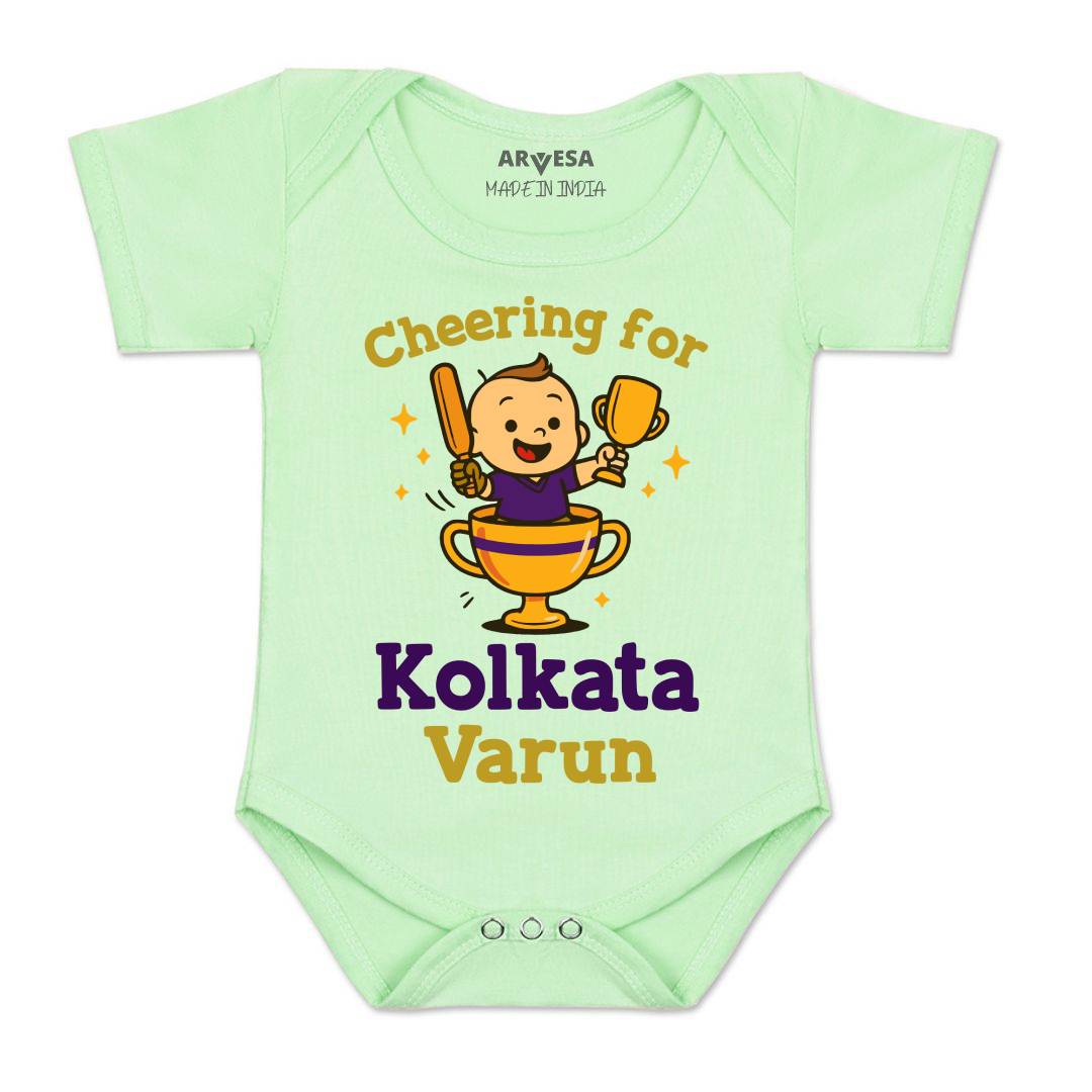 Arvesa Cheering For Kolkata Baby Boy & Girl Dress