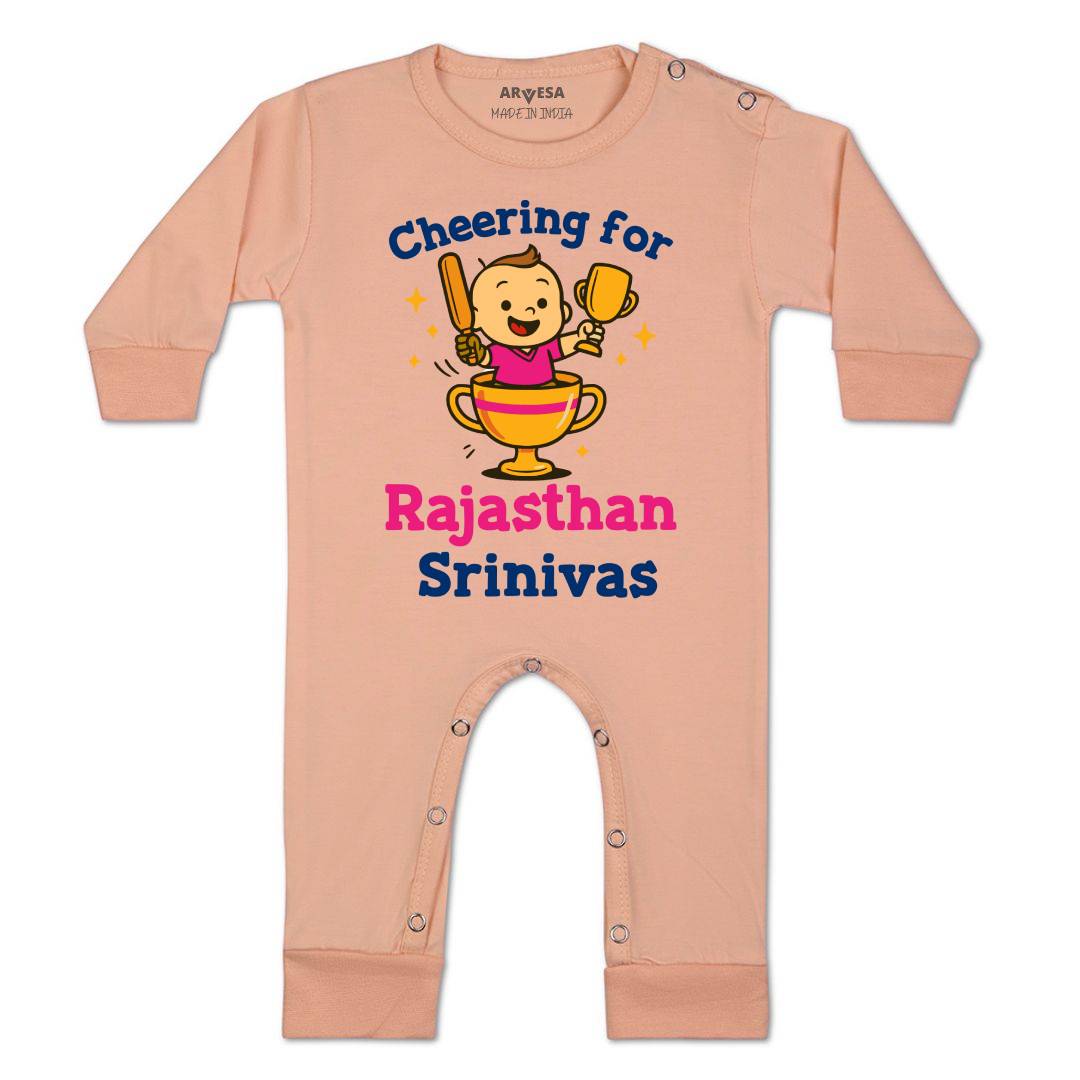 Arvesa Cheering For Rajasthan Baby Boy & Girl Dress