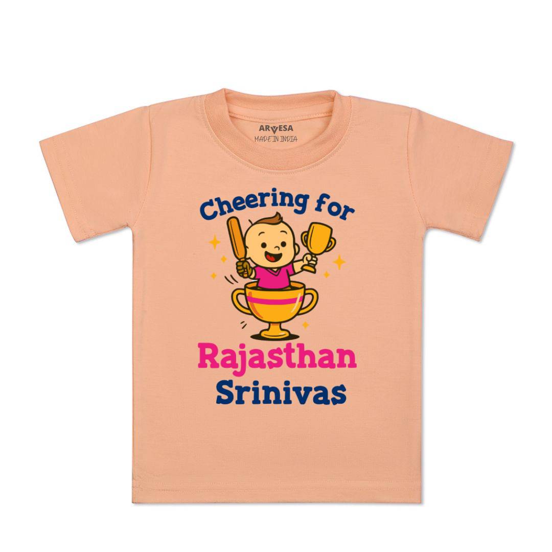 Arvesa Cheering For Rajasthan Baby Boy & Girl Dress