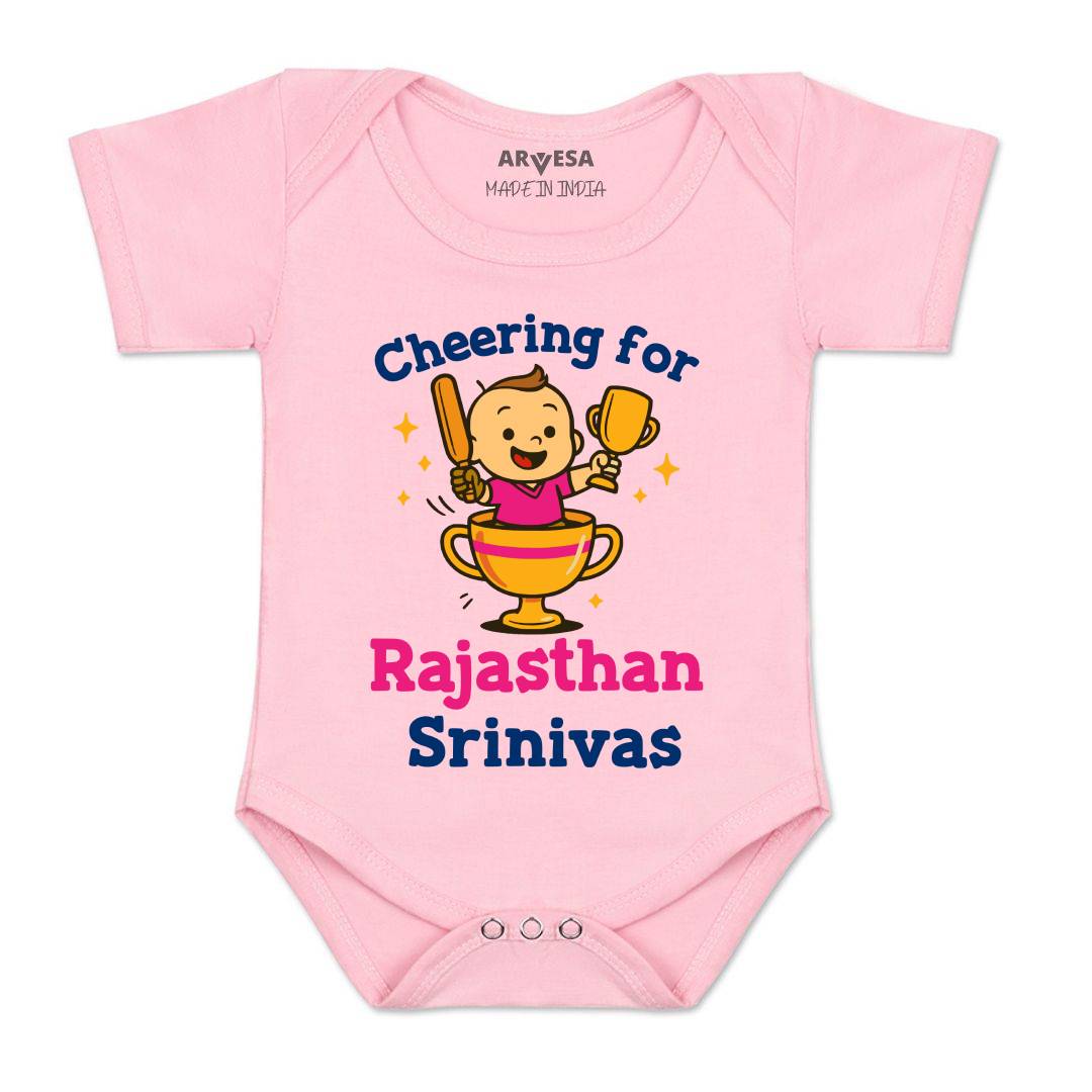 Arvesa Cheering For Rajasthan Baby Boy & Girl Dress