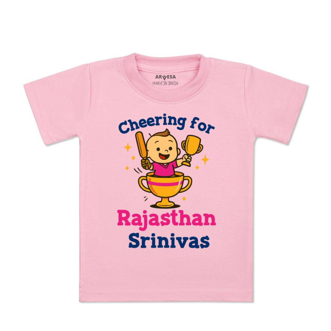 Arvesa Cheering For Rajasthan Baby Boy & Girl Dress